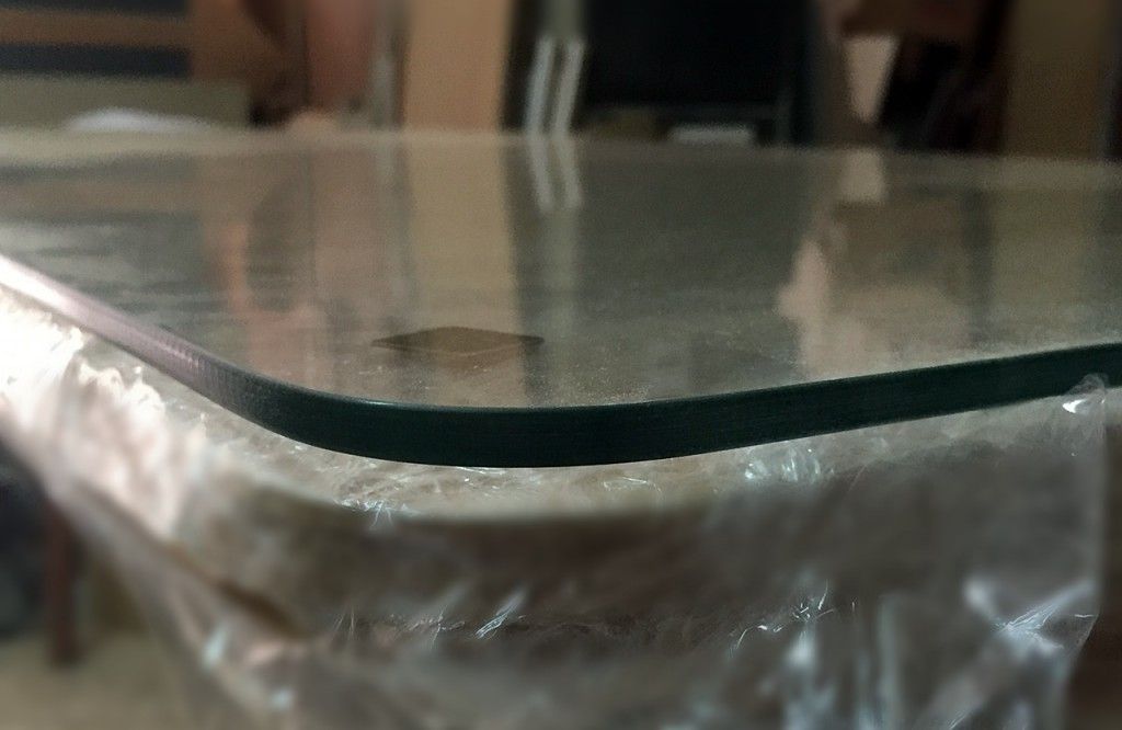 Cristal Mesa Camilla Rectangular de 6mm Esquinas Redondeadas