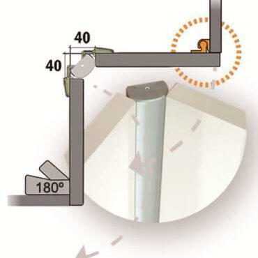 Bisagra RincoPLUS40 Aluminio MATE