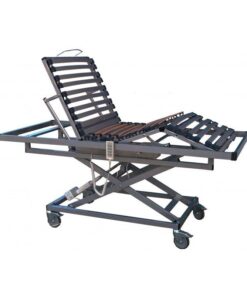 Cama asistencial con carro elevador