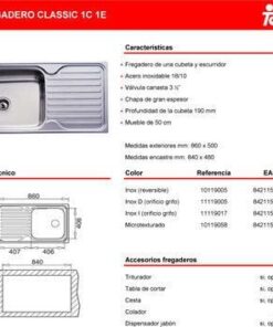Fregadero Teka Classic 1C 1E - Imagen 3