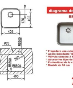 Fregadero Bajo encimera Teka Be-40.40