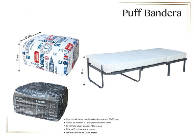 Puff Cama Bandera