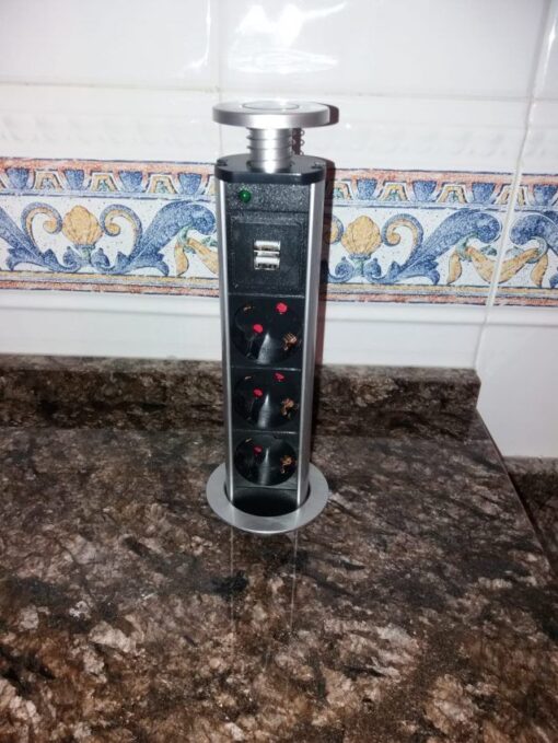 Enchufe Encimera Cocina Vertical Con Usb 5 Enchufe Encimera Cocina Vertical Con Usb - Imagen 5
