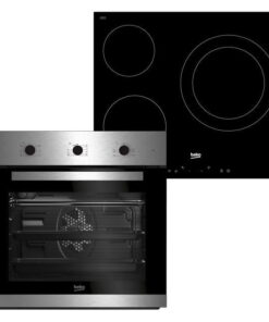 Conjunto Horno Multifunción y Placa Vitrocerámica Beko BBSE12120XD