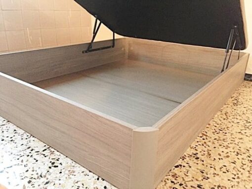 Canape Sevilla Madera Abatible Con Tapa Tapizada 3D 7 Canape Abatible Madera