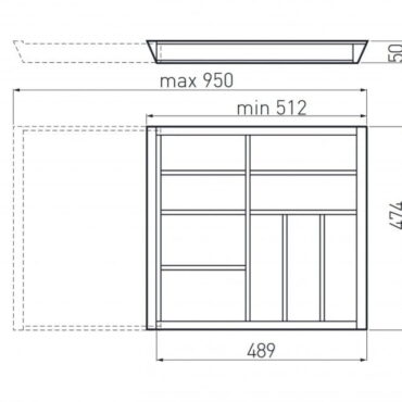 Cubertero Madera Regulable 60 100