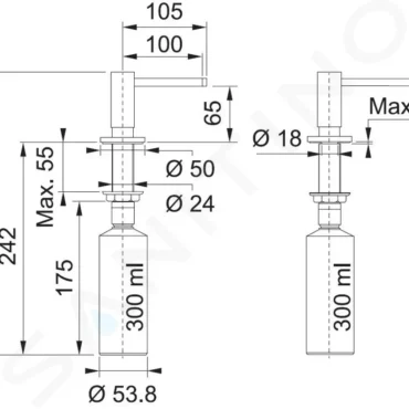 Dispensador Jabon Franke Active Negro Mate 2