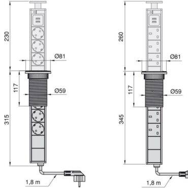Enchufe Encimera Cocina Vertical Con Usb 8 Enchufe Encimera Cocina Vertical Con Usb 1