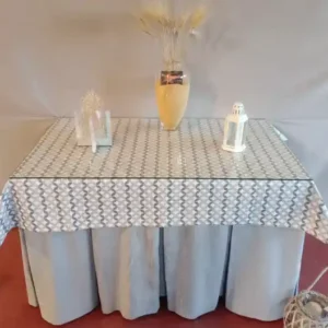 Mesa Camilla Rectangular Completa Oslo (Mesa+Tarima+ Falda+Cristal+Tapete)