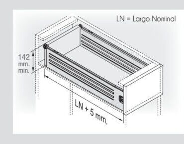 Juego Lateral Metálico Cajoneras Altura 54 Mm 4 Juego Lateral Metalico Cajoneras Altura 54Mm 2