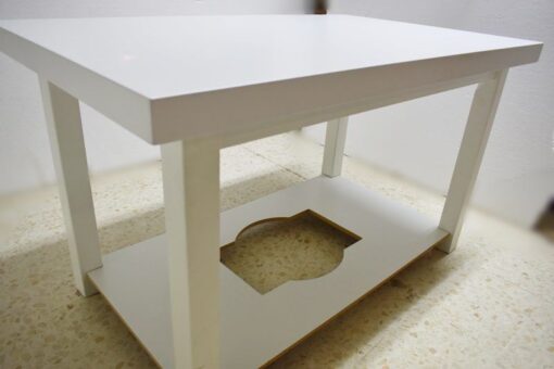 Mesa Camilla Rectangular Doble Tapa