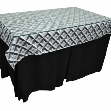 Mesa Camilla Rectangular Completa, con falda camilla, cristal. Disponibles en varias medidas