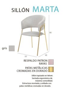Alternative view of Sillón Comedor Marta Tapizado