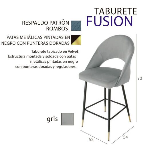 Taburete Tapizado Fusión - Imagen 2