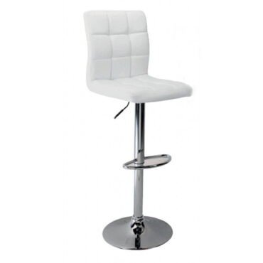 Taburete Tapizado Twin Blanco