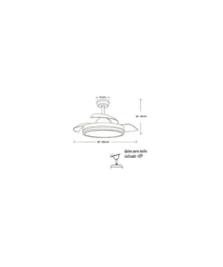 Alternative view of Ventilador de techo LED 72W Modelo Afrodita Blanco