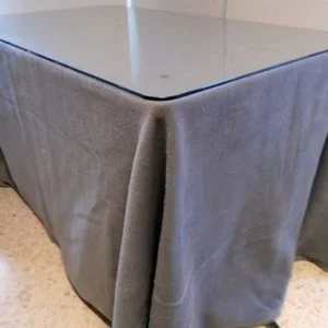 Mesa camilla rectangular completa con radiador