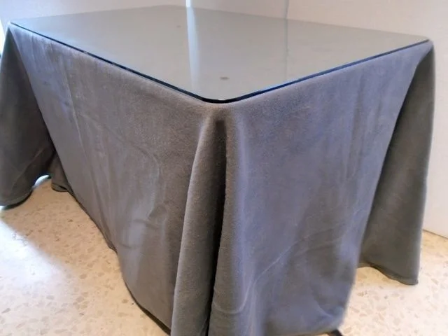 Mesa camilla rectangular completa con radiador