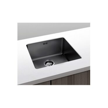 Fregadero Cuadrado Bajo Y Sobre Encimera 40 X 40 Berlín 4 Fregador Berlin Bajo Encimera 40X40 Pvd Negro