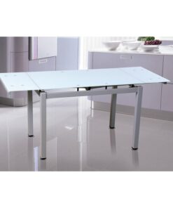 Mesa Cocina Extensible con Tapa de Cristal